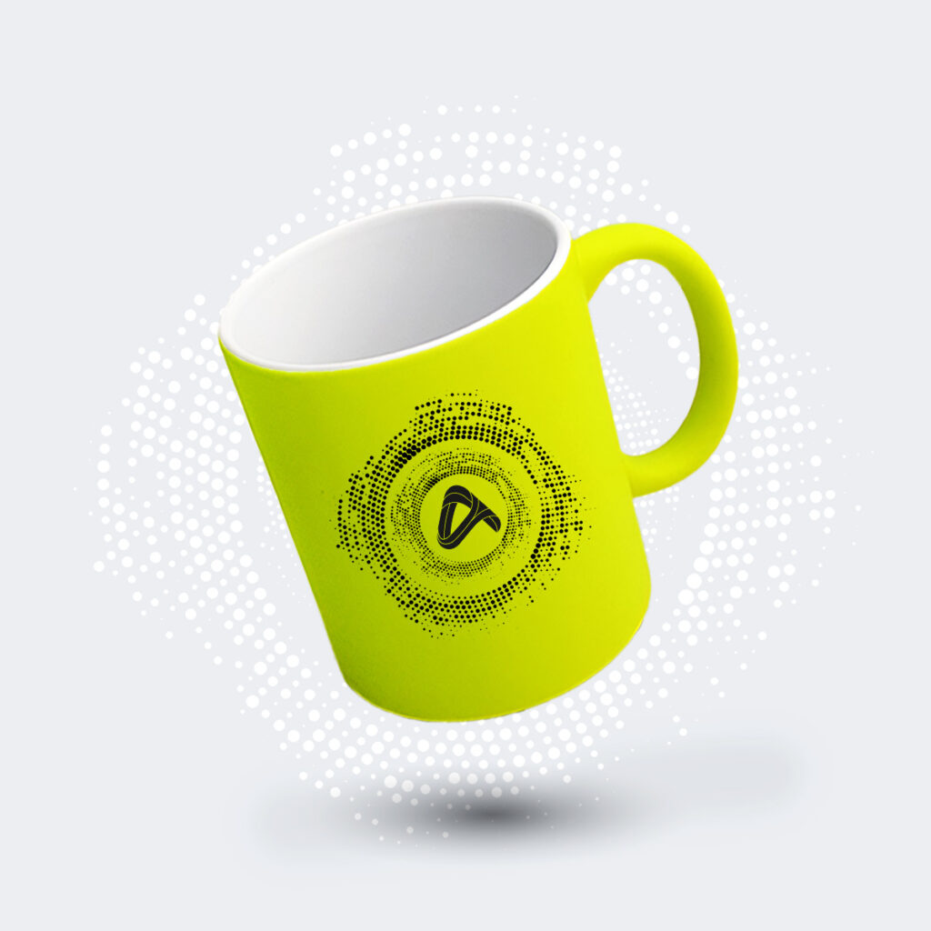 Kubek Reklamowy FLUO Neonowy Żółty z Logo AN1066