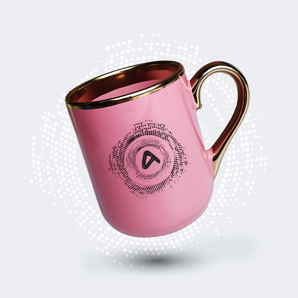 Kubek z nadrukiem Elegant Różowy z logo AN1178