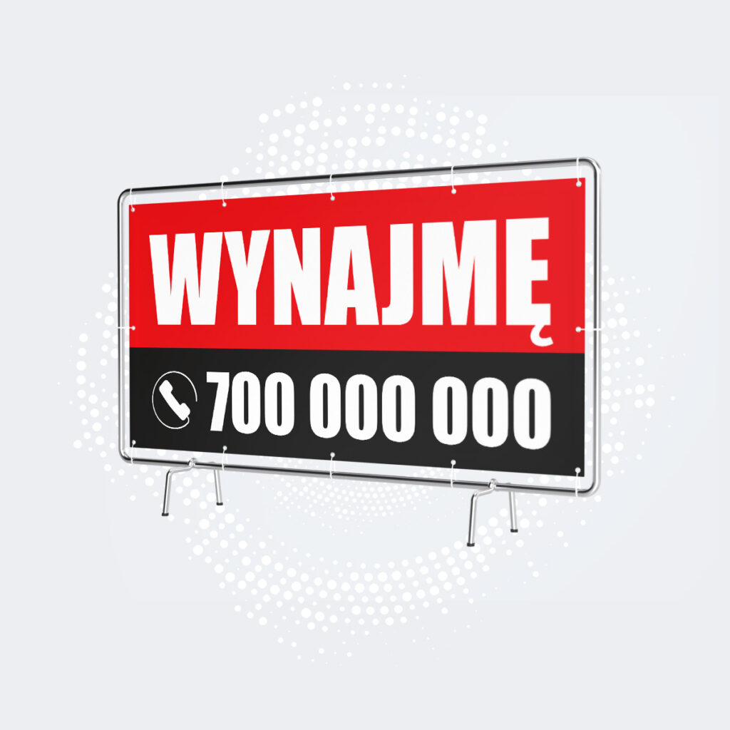 ogłoszeniowy baner wynajmę