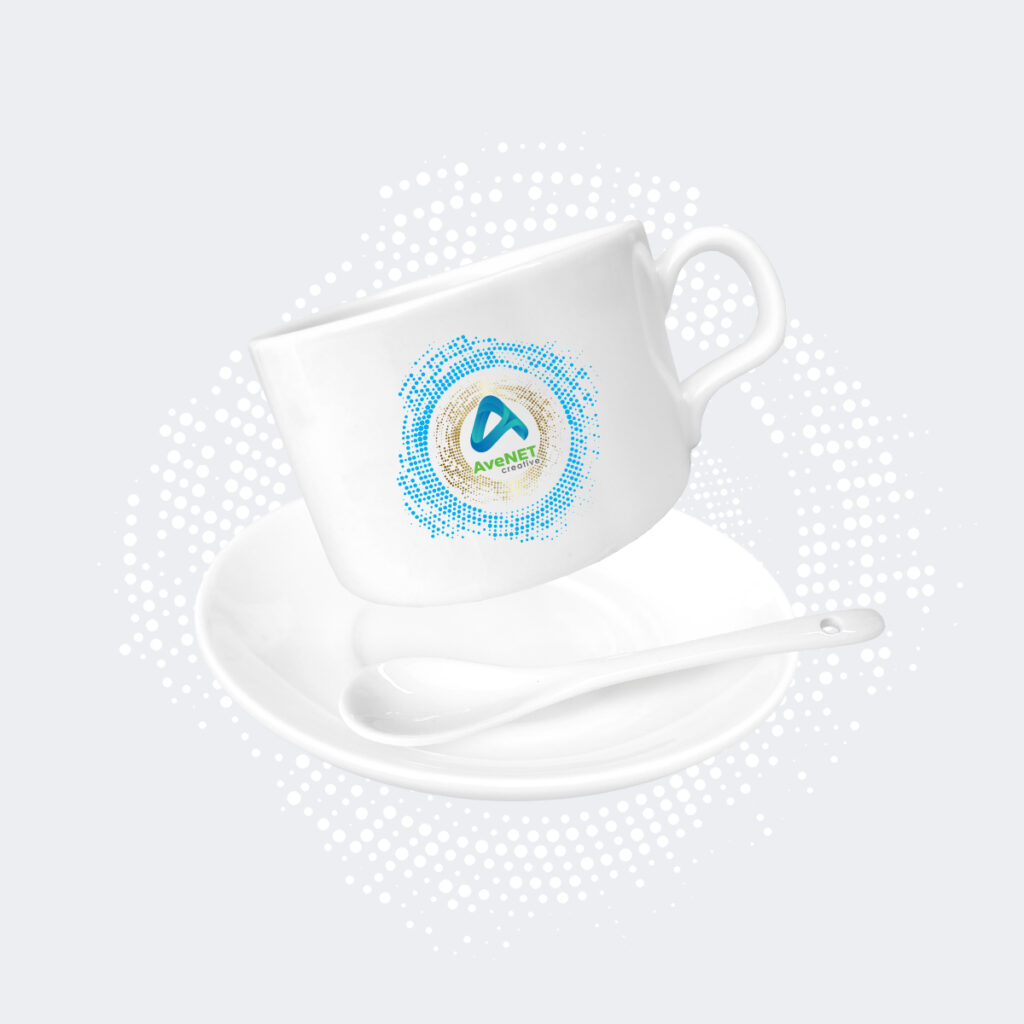 filiżanka z logo